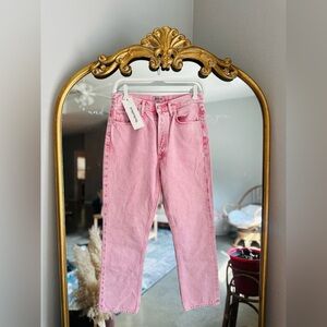 Agolde Riley pink acid wash jeans size 26